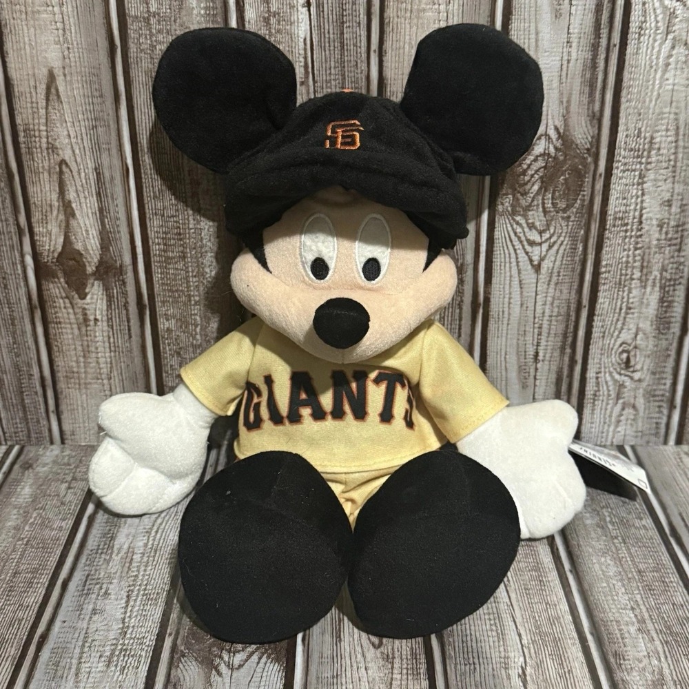 MLB Disney Mickey Mouse SF San Francsico Giants Baseball Stuffed Plush 16"